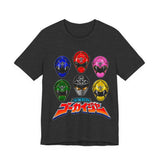 Gokaiger Gokai Helmet Tee Custom Graphic Art Cosplay Shirts Rangers Retro Vintage 90s