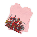 Sentai Front and Back Tee  Custom Graphic Art Cosplay Shirts Rangers Retro Vintage 90s