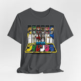Dairanger Team Colors Tee Super Sentai T Shirt Custom Graphic Art Cosplay Shirts Power Rangers Retro Vintage 90s