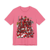 Sentai Front and Back Tee  Custom Graphic Art Cosplay Shirts Rangers Retro Vintage 90s
