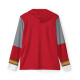 Hurricanger Red Hoodie (Full Print)Lightweight, Breathable, workout, pull over, fitness, Super Sentai Custom