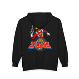 Go-Onger Red Full Zip Hoodie Custom Graphic Art Cosplay Shirts Rangers Retro Vintage 90s
