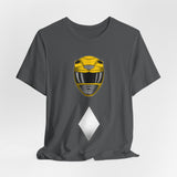 Yellow Ranger Helmet Tee Custom Graphic Art Cosplay Shirts Rangers Retro Vintage 90s