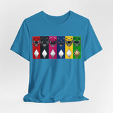 Rangers Tee Custom Graphic Art Cosplay Shirts Rangers Retro Vintage 90s
