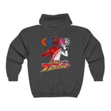 BoonBoomger Full Zip Hoodie Super Sentai Custom Graphic Art Cosplay Shirts Rangers Retro Vintage 90s
