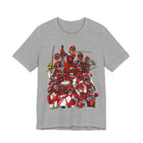Sentai Front and Back Tee  Custom Graphic Art Cosplay Shirts Rangers Retro Vintage 90s