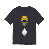Yellow Ranger Helmet Tee Custom Graphic Art Cosplay Shirts Rangers Retro Vintage 90s