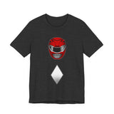 Zyuranger Red Helmet Tee Custom Graphic Art Cosplay Shirts Rangers Retro Vintage 90s