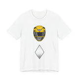 Yellow Ranger Helmet Tee Custom Graphic Art Cosplay Shirts Rangers Retro Vintage 90s