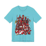 Sentai Red Tee  Custom Graphic Art Cosplay Shirts Rangers Retro Vintage 90s