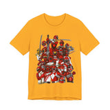 Sentai Front and Back Tee  Custom Graphic Art Cosplay Shirts Rangers Retro Vintage 90s