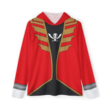 Gokaiger Red Hoodie (Full Print)Lightweight, Breathable, workout, pull over, fitness Hoodie Super Sentai Custom