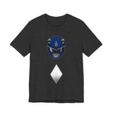 Blue Helmet Tee Super Sentai T Shirt Custom Graphic Art Cosplay Shirts Rangers Retro Vintage 90s
