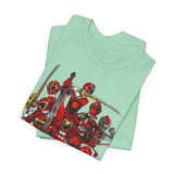 Sentai Front and Back Tee  Custom Graphic Art Cosplay Shirts Rangers Retro Vintage 90s