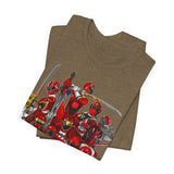 Sentai Front and Back Tee  Custom Graphic Art Cosplay Shirts Rangers Retro Vintage 90s