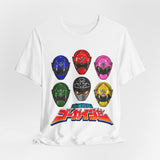 Gokaiger Gokai Helmet Tee Custom Graphic Art Cosplay Shirts Rangers Retro Vintage 90s