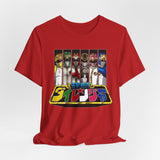 Dairanger Team Colors Tee Super Sentai T Shirt Custom Graphic Art Cosplay Shirts Power Rangers Retro Vintage 90s