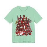 Sentai Front and Back Tee  Custom Graphic Art Cosplay Shirts Rangers Retro Vintage 90s
