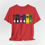 Rangers Tee Custom Graphic Art Cosplay Shirts Rangers Retro Vintage 90s