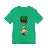 Green Helmet Tee Super Sentai T Shirt Custom Graphic Art Cosplay Shirts Rangers Retro Vintage 90s