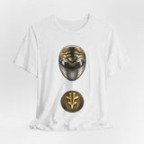 White Helmet Tee Custom Graphic Art Cosplay Shirts Rangers Retro Vintage 90s