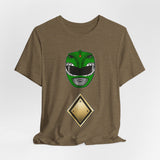 Green Helmet Tee Super Sentai T Shirt Custom Graphic Art Cosplay Shirts Rangers Retro Vintage 90s