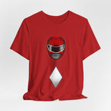 Zyuranger Red Helmet Tee Custom Graphic Art Cosplay Shirts Rangers Retro Vintage 90s