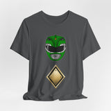 Green Helmet Tee Super Sentai T Shirt Custom Graphic Art Cosplay Shirts Rangers Retro Vintage 90s