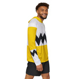 Gingaman Yellow Hoodie (Full Print) Super Sentai Custom Lightweight, Breathable, Workout, Pull over, Fitness, Retro