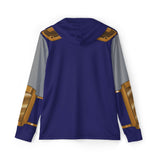 Hurricanger Blue Hoodie (Full Print) Lightweight, Breathable, workout, pull over, fitness Hoodie Super Sentai Custom