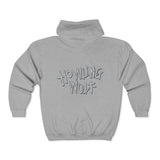 Howling Wolf Full Zip Hoodie Custom Graphic Art Cosplay Shirts Rangers Retro Vintage 90s