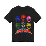 Gokaiger Gokai Helmet Tee Custom Graphic Art Cosplay Shirts Rangers Retro Vintage 90s