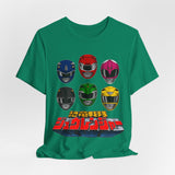 Zyuranger Team Tee Custom Graphic Art Cosplay Shirts Rangers Retro Vintage 90s