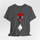 Zyuranger Red Helmet Tee Custom Graphic Art Cosplay Shirts Rangers Retro Vintage 90s