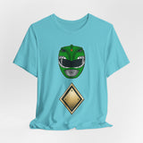 Green Helmet Tee Super Sentai T Shirt Custom Graphic Art Cosplay Shirts Rangers Retro Vintage 90s