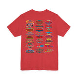 Sentai Front and Back Tee  Custom Graphic Art Cosplay Shirts Rangers Retro Vintage 90s