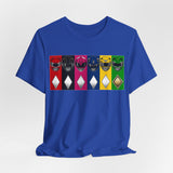 Rangers Tee Custom Graphic Art Cosplay Shirts Rangers Retro Vintage 90s