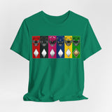 Rangers Tee Custom Graphic Art Cosplay Shirts Rangers Retro Vintage 90s
