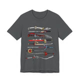 Sentai Swords Tee Super Sentai T Shirt Custom Graphic Art Cosplay Shirts Rangers Retro Vintage 90s Tee