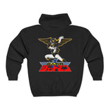 Black Condor Full Zip Hoodie Custom Graphic Art Cosplay Shirts Rangers Retro Vintage 90s