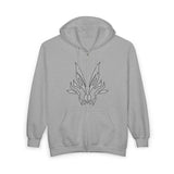 Howling Wolf Full Zip Hoodie Custom Graphic Art Cosplay Shirts Rangers Retro Vintage 90s