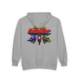Zyuranger Full Zip Hoodie Custom Graphic Art Cosplay Shirts Rangers Retro Vintage 90s