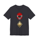 Red Shield Tee Super Sentai T Shirt Custom Graphic Art Cosplay Shirts Rangers Retro Vintage 90s