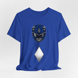 Blue Helmet Tee Super Sentai T Shirt Custom Graphic Art Cosplay Shirts Rangers Retro Vintage 90s