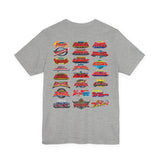 Sentai Front and Back Tee  Custom Graphic Art Cosplay Shirts Rangers Retro Vintage 90s