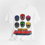 Zyuranger Team Tee Custom Graphic Art Cosplay Shirts Rangers Retro Vintage 90s
