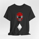 Zyuranger Red Helmet Tee Custom Graphic Art Cosplay Shirts Rangers Retro Vintage 90s