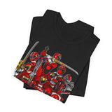 Sentai Front and Back Tee  Custom Graphic Art Cosplay Shirts Rangers Retro Vintage 90s