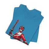 Time Red Tee Super Sentai T Shirt Custom Graphic Art Cosplay Shirts Rangers Retro Vintage 90s