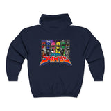 Gokaiger Full Zip Hoodie Custom Graphic Art Cosplay Shirts Rangers Retro Vintage 90s